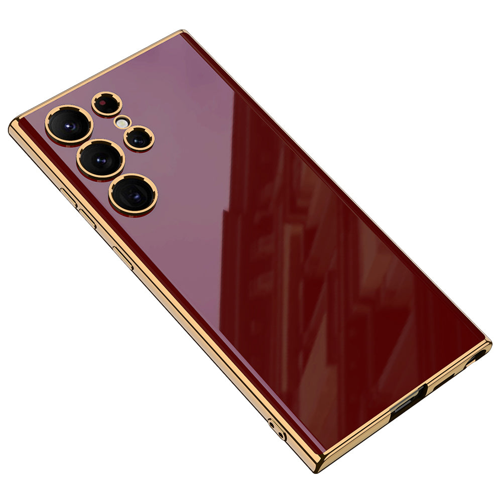 GKK For Samsung Galaxy S23 Ultra Tempered Glass PC TPU Phone Case Anti-fall Electroplating Edge Back Cover GKK For Samsung Galaxy S23 Ultra Tempered Glass PC TPU Phone Case Anti-fall Electroplating Edge Back Cover